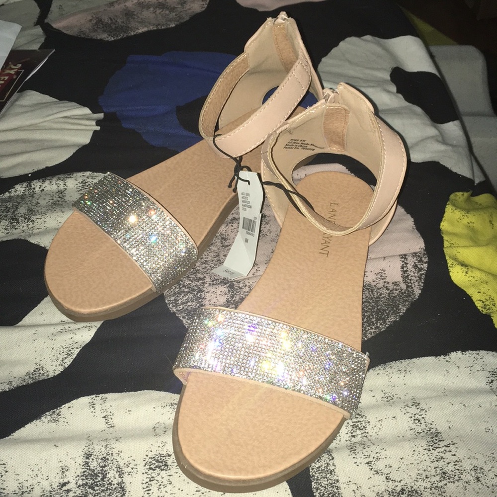 Embellished Lane Bryant Sandals sz 8W BNWT